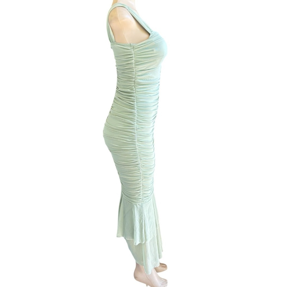CHOUYATOU Women’S stretchy Ruched BodyCon Cocktail Dress - Picture 14 of 14